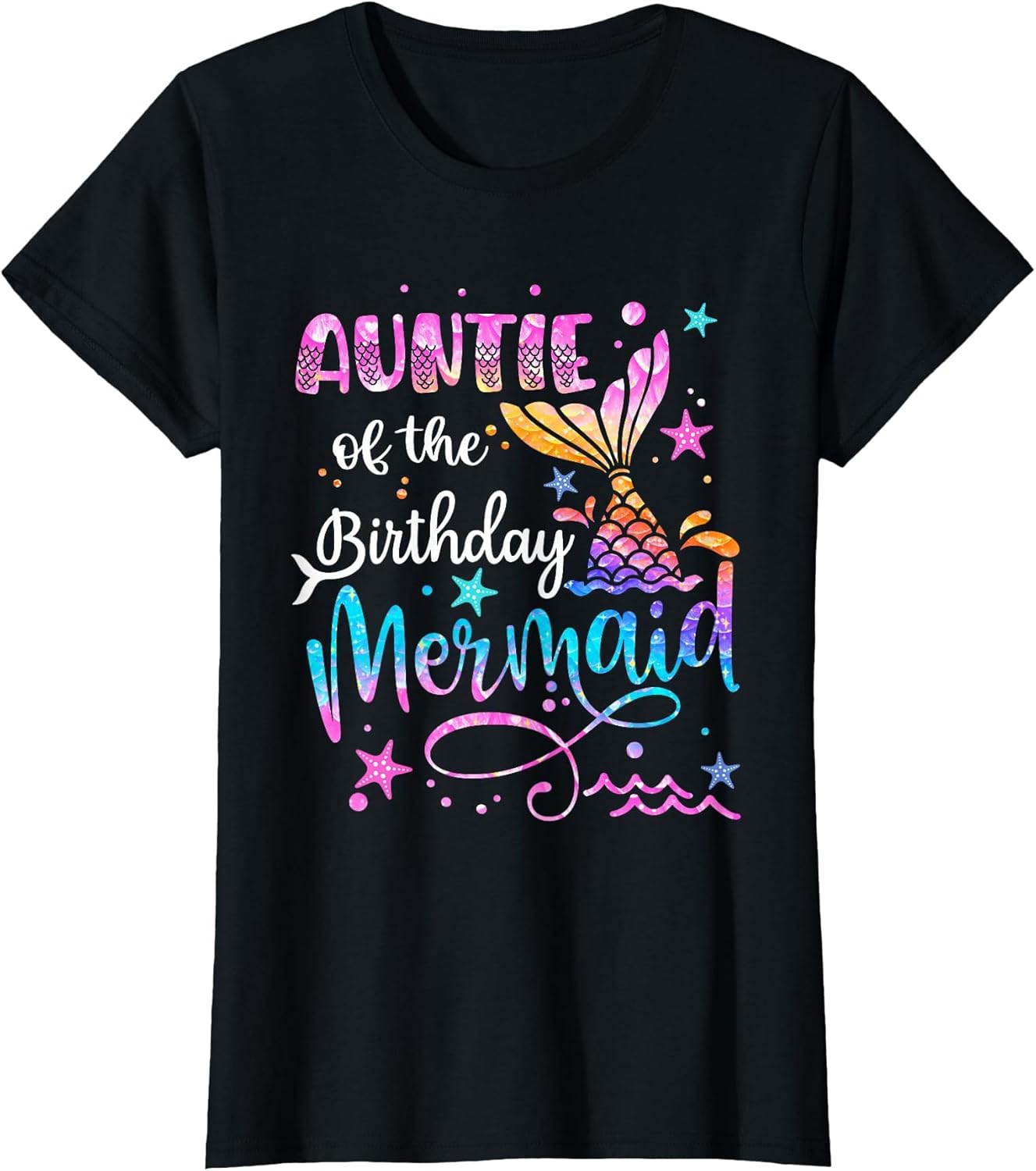 Auntie of The Birthday Mermaid Matching Family 1st Birthday