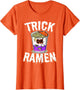 Trick or Ramen Halloween Costume Top Cute Scary Orange