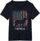 Vintage Labrador Dog, Merica Lab Dog USA Flag Silhouette