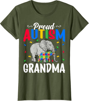 Proud Autism Grandma - Autistic Elephant Autism Awareness