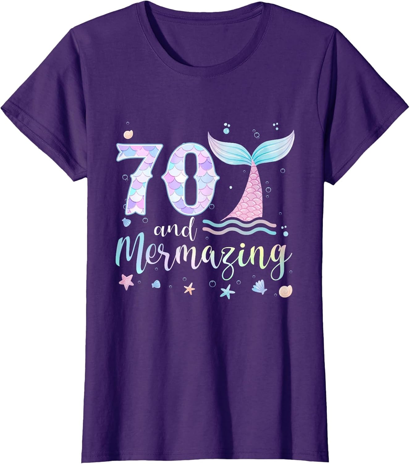 70th Birthday Mermaid Mermazing 70 Years Old Bday