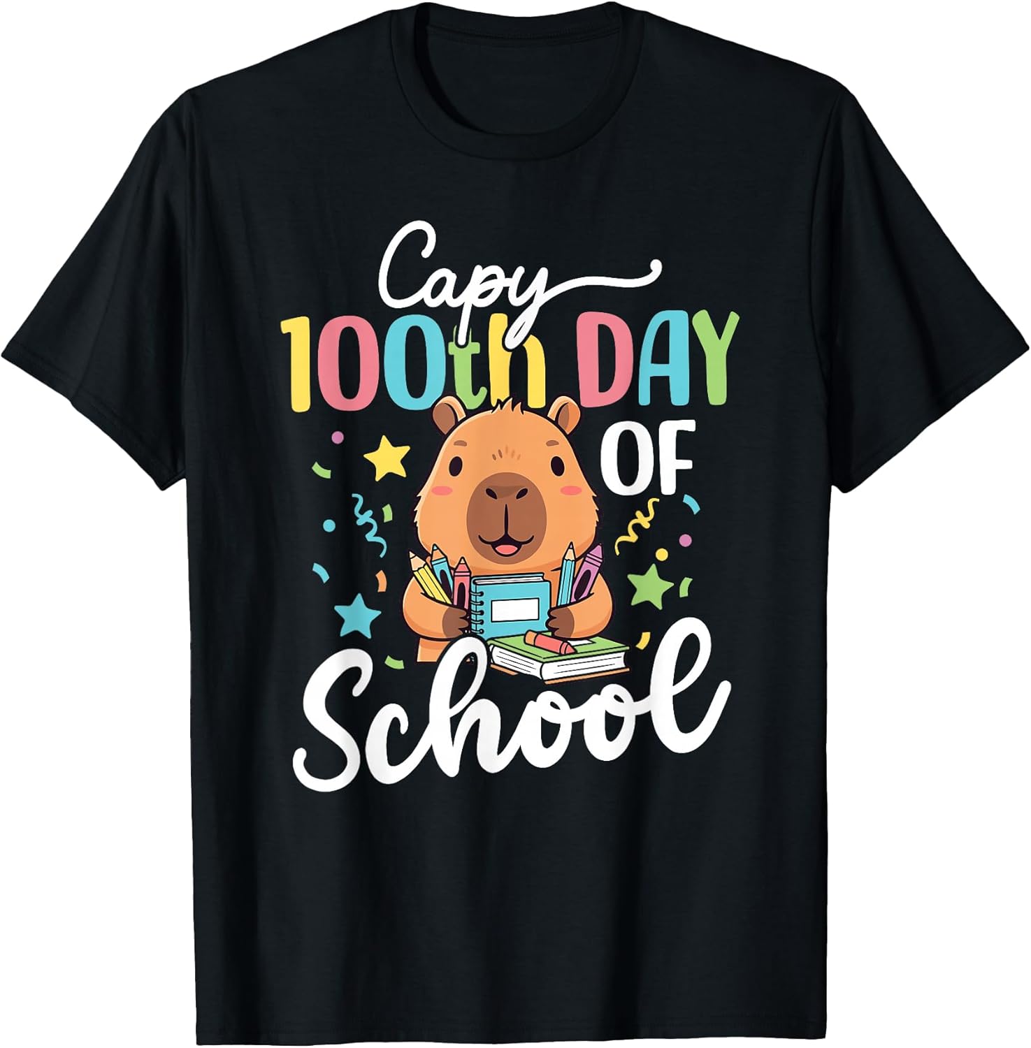 Cute Capybara Capy 100th Day School Celebration Girls Kids