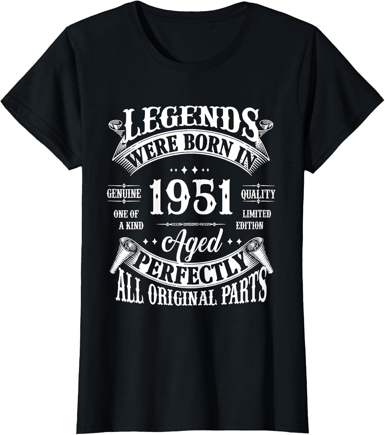 75th Birthday Shirt Vintage Born in 1951 75 Years Old B-Day