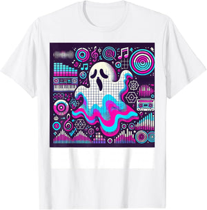 Ghost Trippy Vaporwave Halloween Techno Rave EDM Music Party