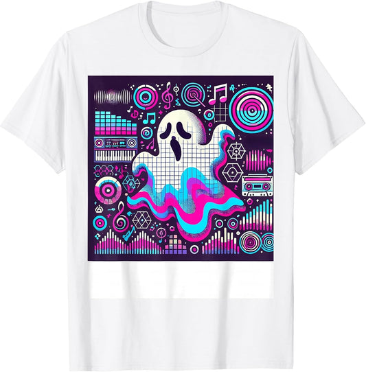 Ghost Trippy Vaporwave Halloween Techno Rave EDM Music Party