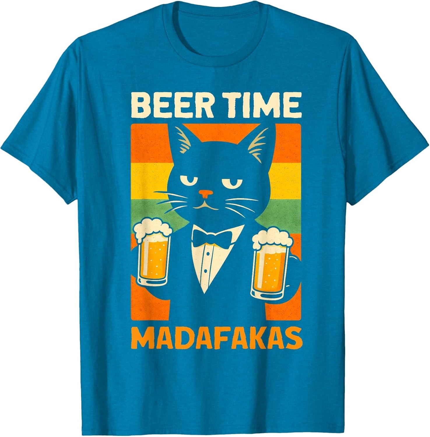Beer Time Madafakas Funny Cat