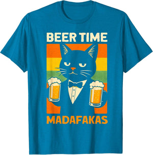 Beer Time Madafakas Funny Cat