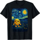 Nerd Glasses Buckteeth Emoticon Starry Funny Night Van Gogh