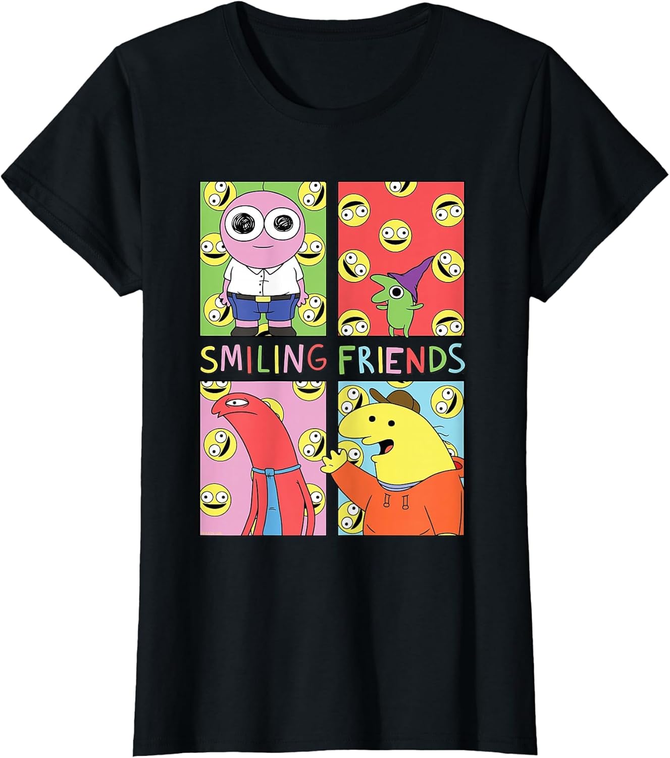 Smiling Friends Pop Art Character Grid Funny Cartoon