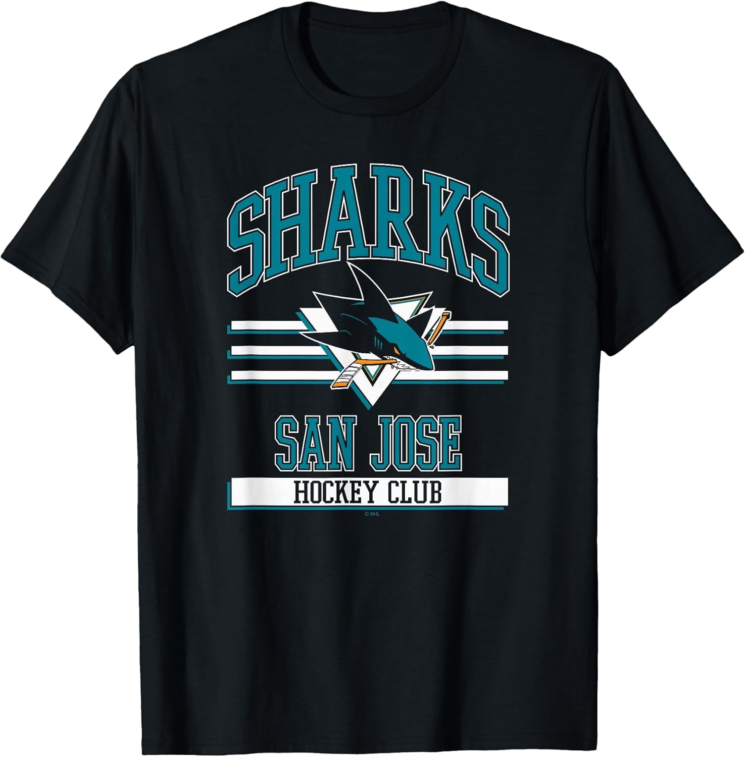 San Jose Sharks Hockey Club Black Officially Licensed