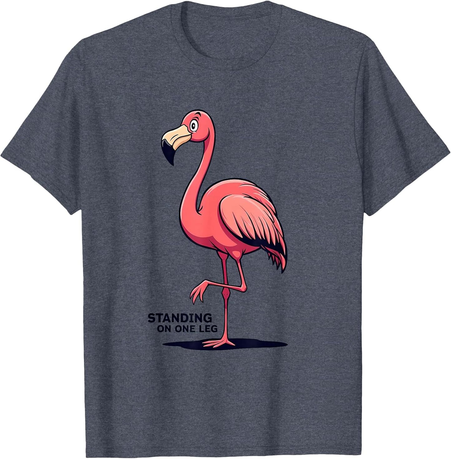 Standing On One Leg Flamingo Men Graphic Design
