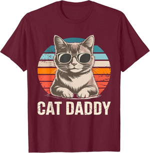 Cat Daddy Shirt Men Cat Lover Dad Fathers Day