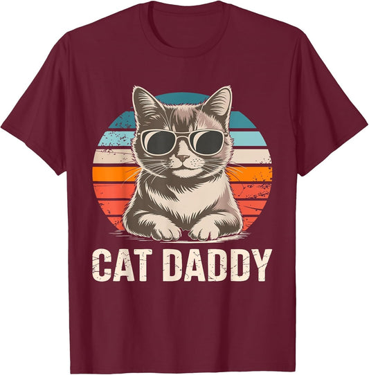 Cat Daddy Shirt Men Cat Lover Dad Fathers Day