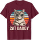 Cat Daddy Shirt Men Cat Lover Dad Fathers Day