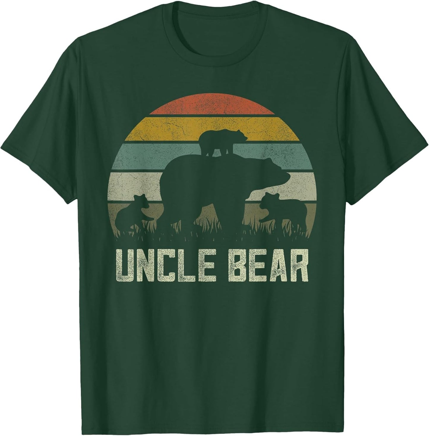 Funny Bear Uncle Shirts, Three Cub Kids Fathers Day Uncles