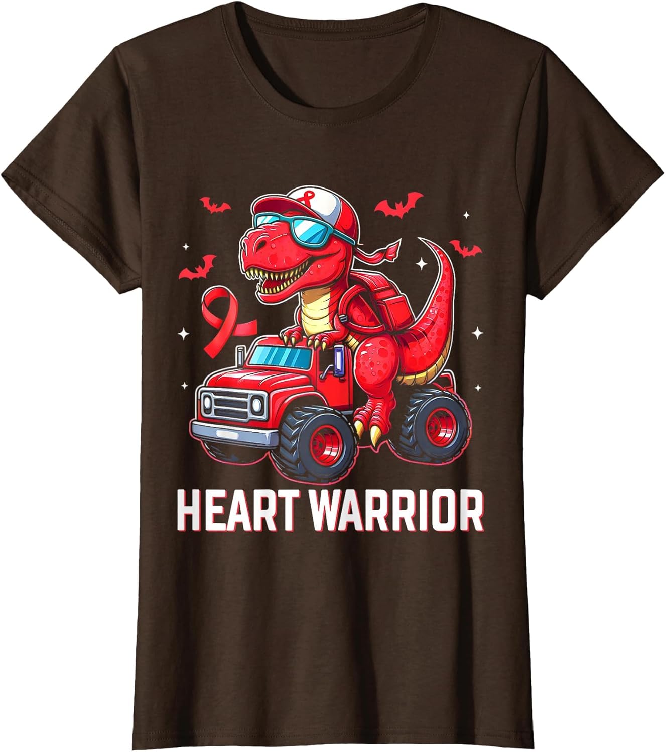 Dino Trex Boys Toddler Heart Warrior Heart Disease Awareness