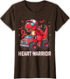Dino Trex Boys Toddler Heart Warrior Heart Disease Awareness