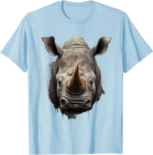 Rhino Portrait Drawing Animal Print Rhinoceros Nature