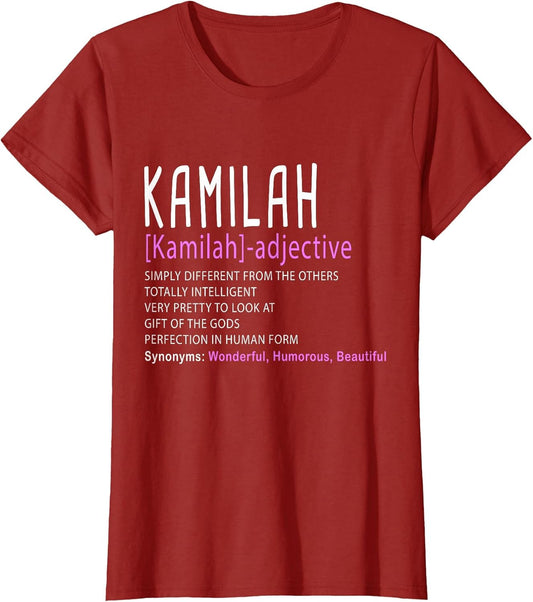 Personalized Name Description Kamilah