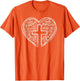 Easter Christian Heart Shirt Jesus is Love Word Heart Cross