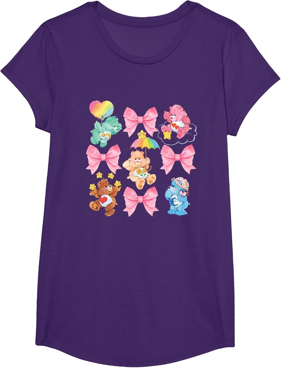 Care Bears Cute Bears Bows Group Shot Pastel Color Big Logo