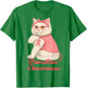 White British Shorthair Cat Breast Cancer Ribbon Kitty