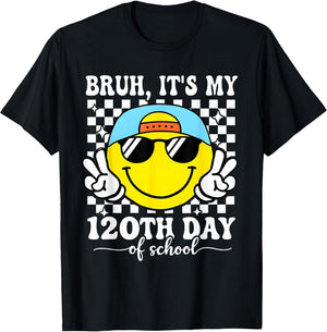 Bruh It's My 120th Day of School Funny Kids Boys 120 Days