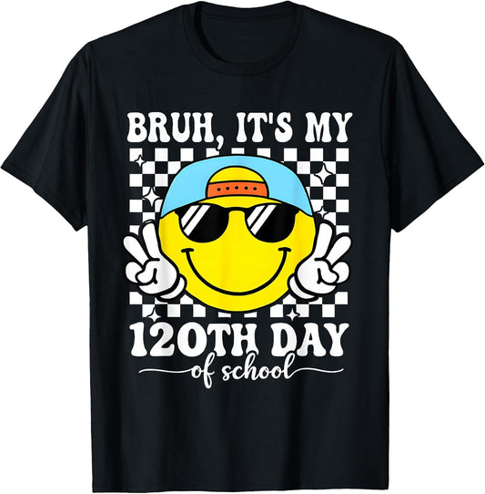 Bruh It's My 120th Day of School Funny Kids Boys 120 Days