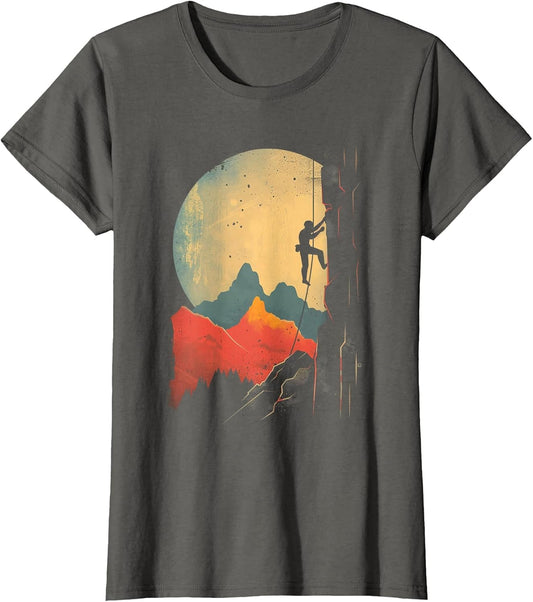 Rock Climbing Bouldering Vintage Mountain Climber