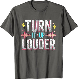 Turn It Up Louder 80s Rock Band Design