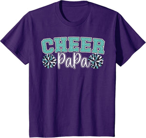 Cheer Papa My Favorite Cheerleader Calls Me Dad Teal Blue