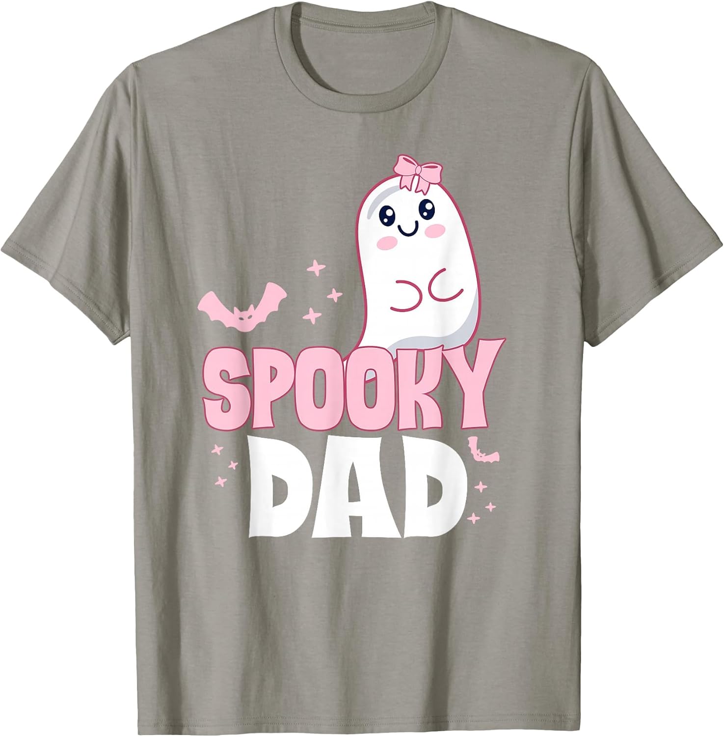 Spooky Dad Family Cute Pink White Ghost Boo Halloween