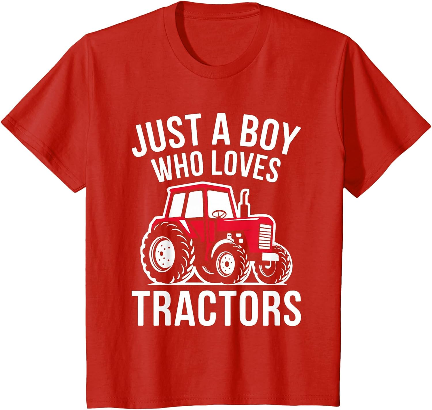 Kids Just A Boy Who Loves Tractors Shirt Kids Toddler Boy Tractor