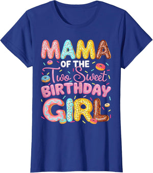 Mama of The Two Sweet Birthday Girl Donut 2Nd Birthday