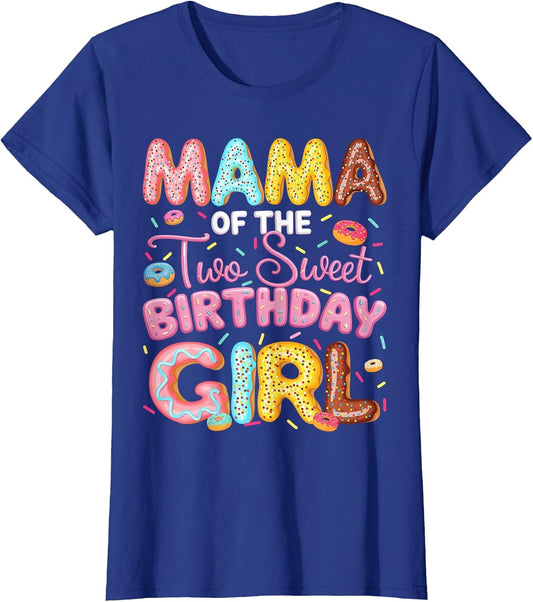 Mama of The Two Sweet Birthday Girl Donut 2Nd Birthday