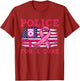 Breast Cancer Awareness Police for a Cure American Flag