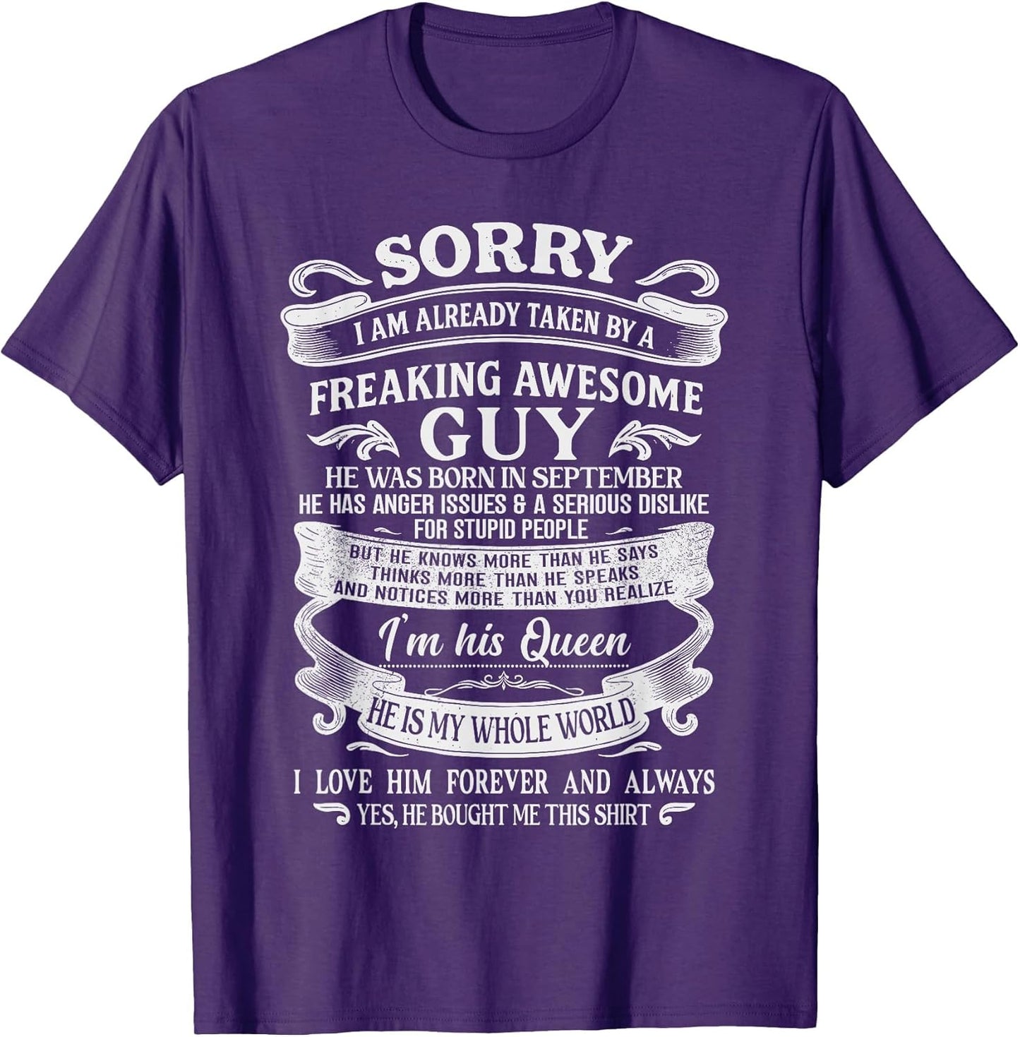 I Am Already Taken by Freaking Awesome Guy Born in September