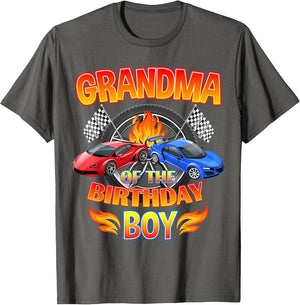 Grandma of The Birthday Boy Fire Race Supercar Party Black