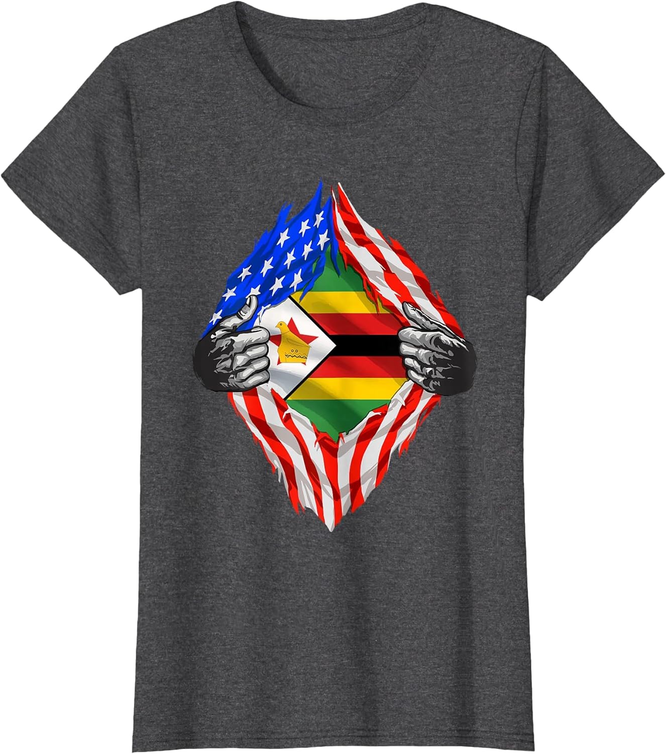 Super Zimbabwean Heritage Proud Zimbabwe Roots USA Flag