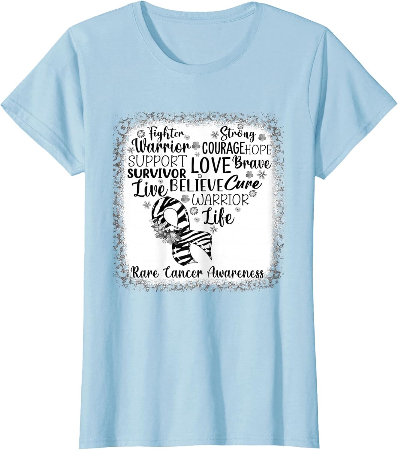 Fighter Warrior Faith Cure Zebra Rare Cancer Awareness