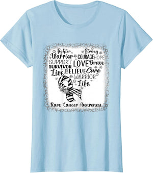 Fighter Warrior Faith Cure Zebra Rare Cancer Awareness