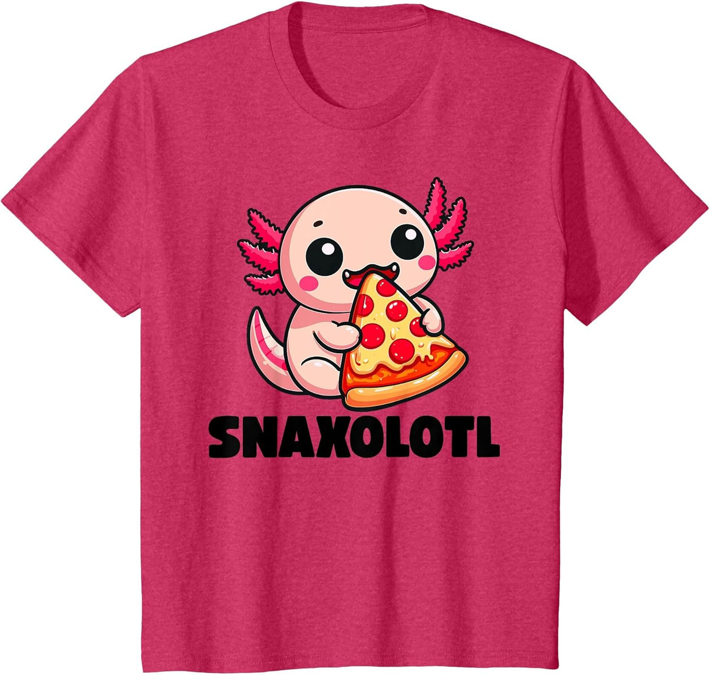 Axolotl Funny Snaxolotl Snacks a lot Pizza Eating Axolotl