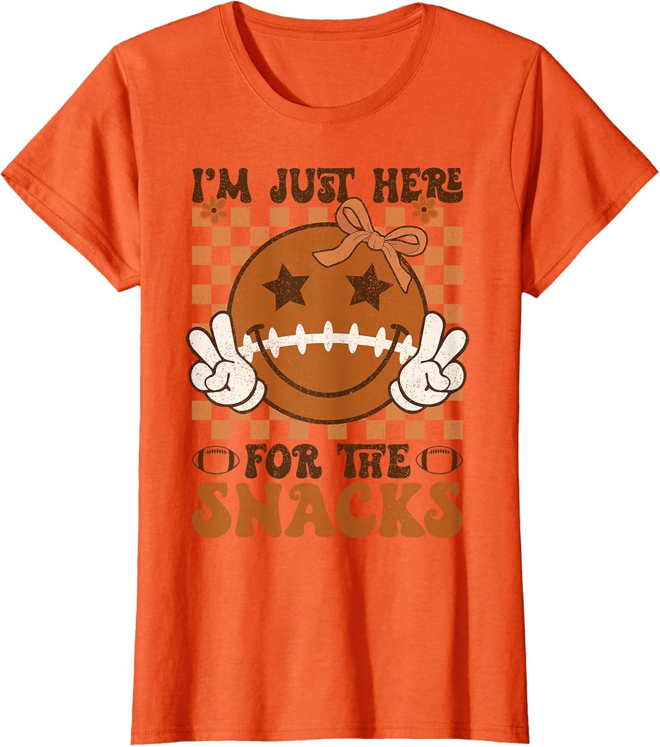 I'm Just Here for The Snacks Football Retro Game Day Girls
