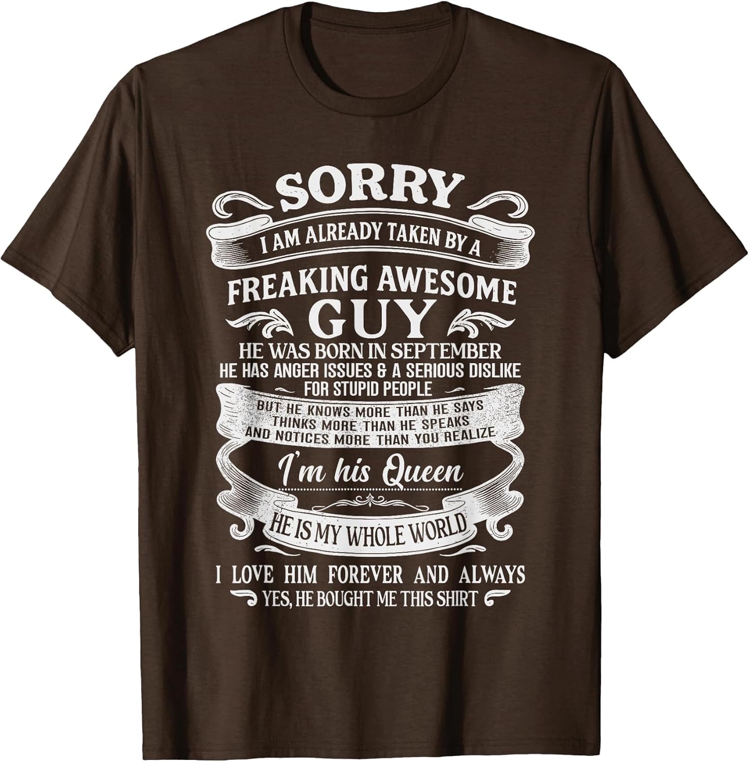 I Am Already Taken by Freaking Awesome Guy Born in September