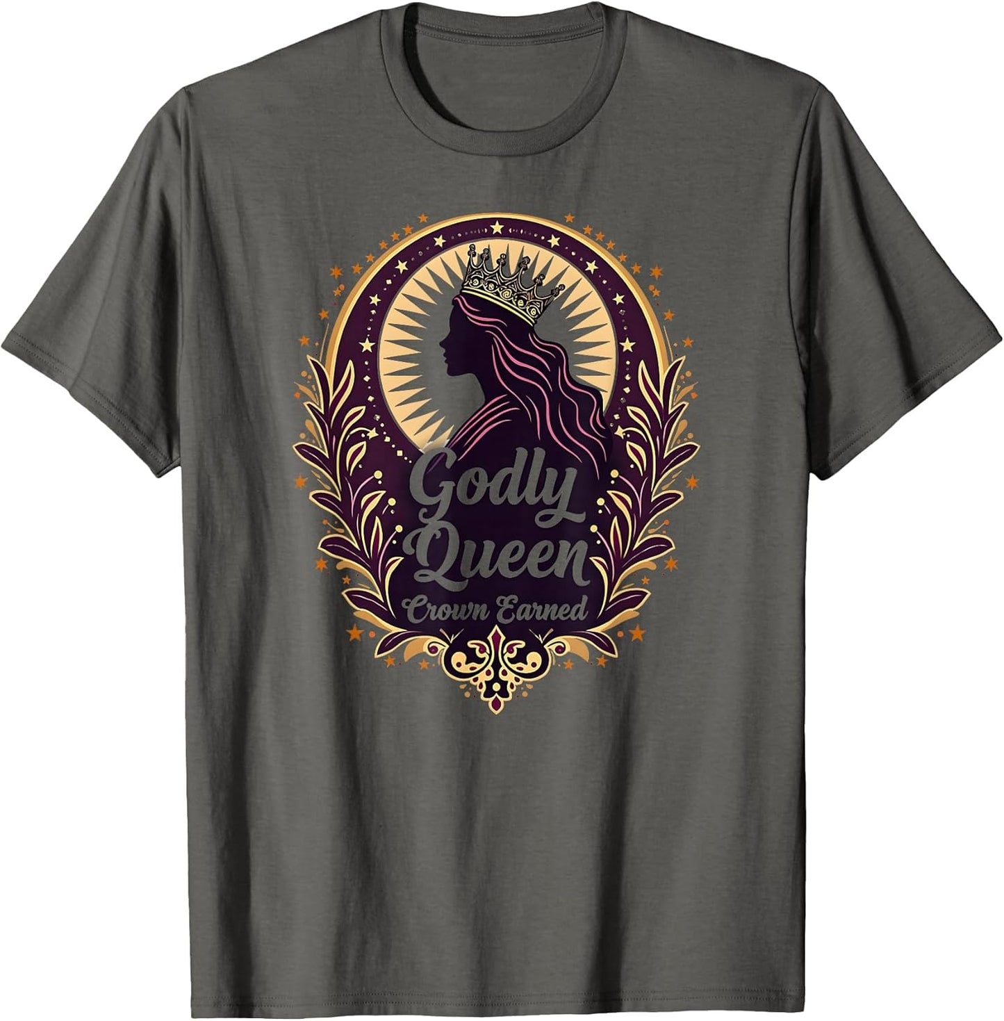 Godly Queen Crown Earned Faith Empowerment Design