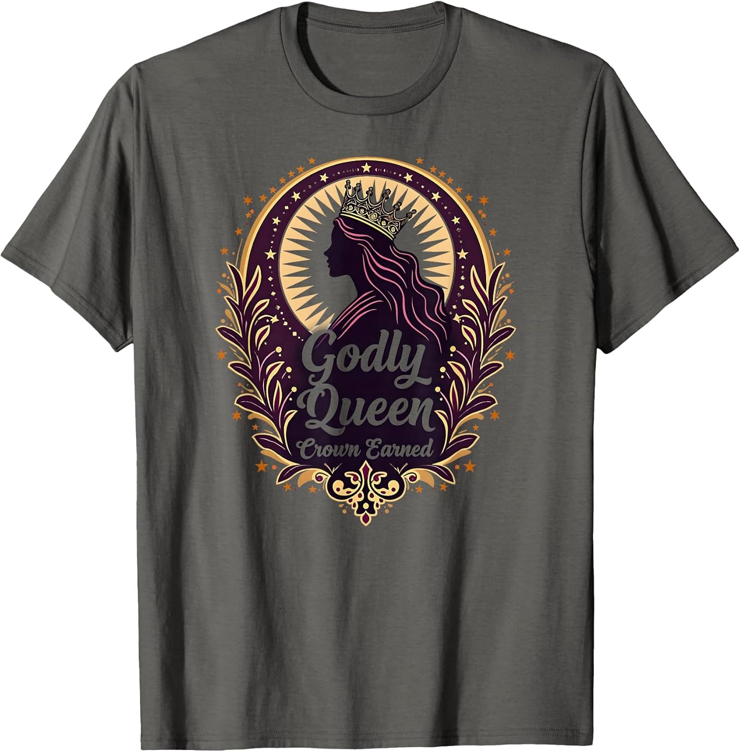Godly Queen Crown Earned Faith Empowerment Design