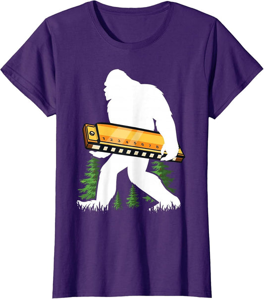 Bigfoot Carrying Harmonica Reed Instrument