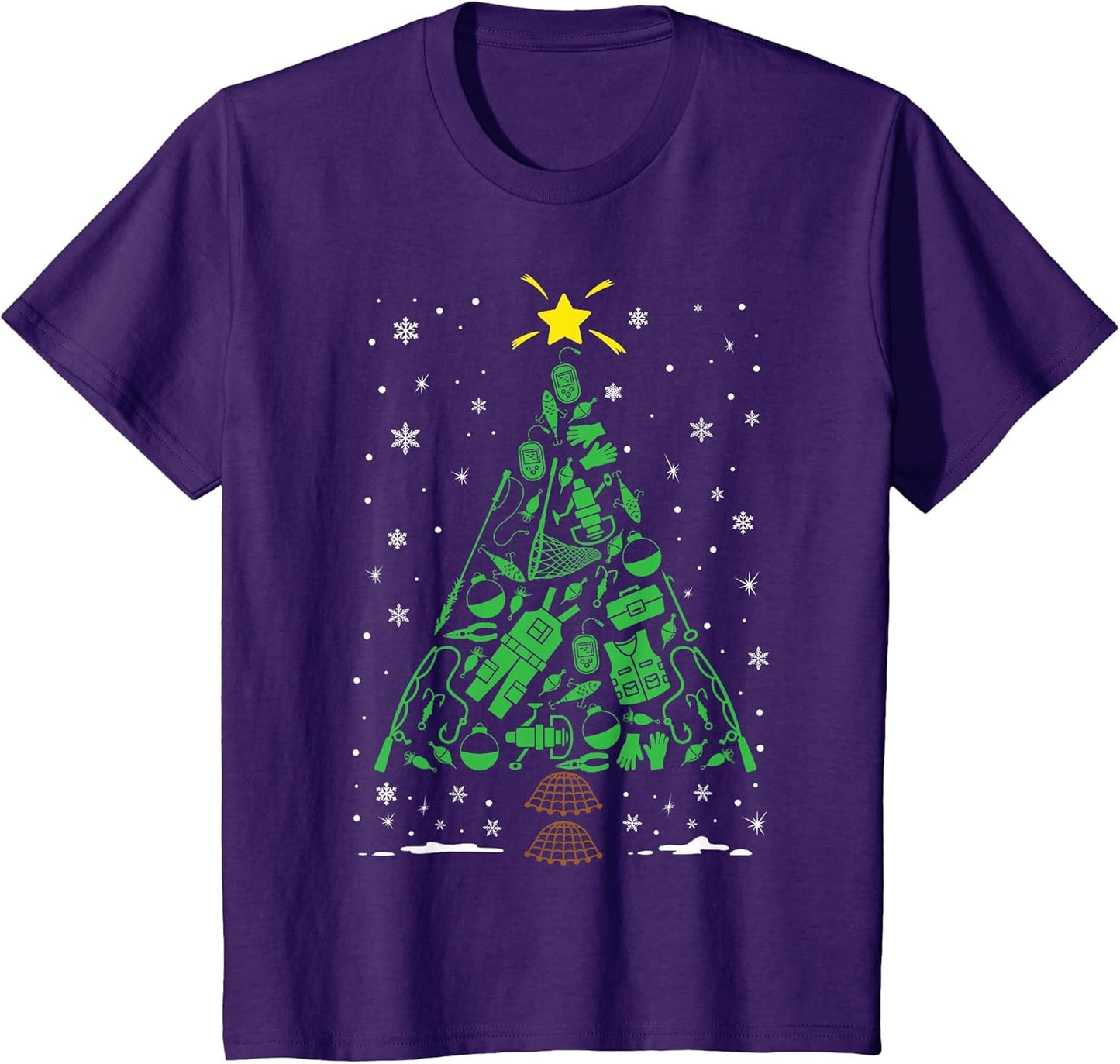 Funny Bass Fishing Fisherman Family Matching Christmas Tree