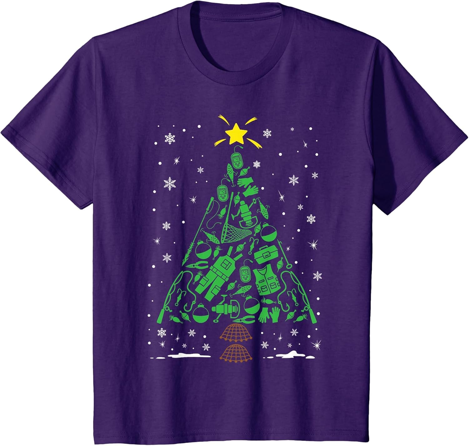 Funny Bass Fishing Fisherman Family Matching Christmas Tree