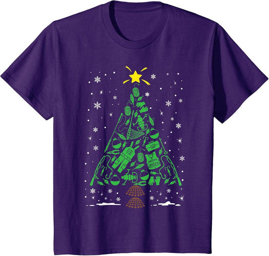 Funny Bass Fishing Fisherman Family Matching Christmas Tree